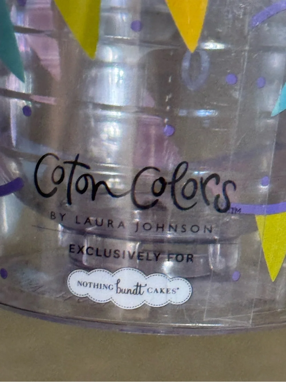 TERVIS COTON COLORS HAPPY EVERYTHING LAURA JOHNSON NOTHING BUNDT CAKE TUMBLER CU
